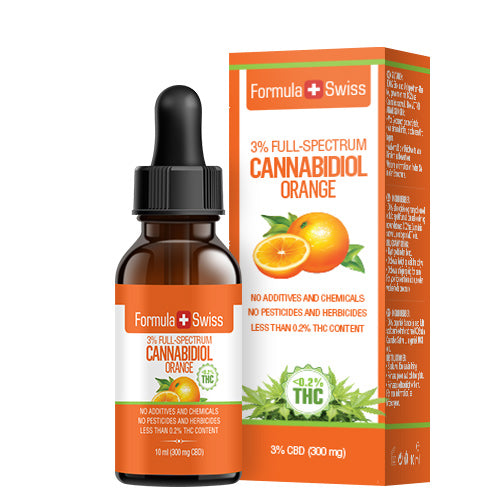 Formula Swiss CBD-olie in MCT Olie, Sinaasappel 5% 10 ml