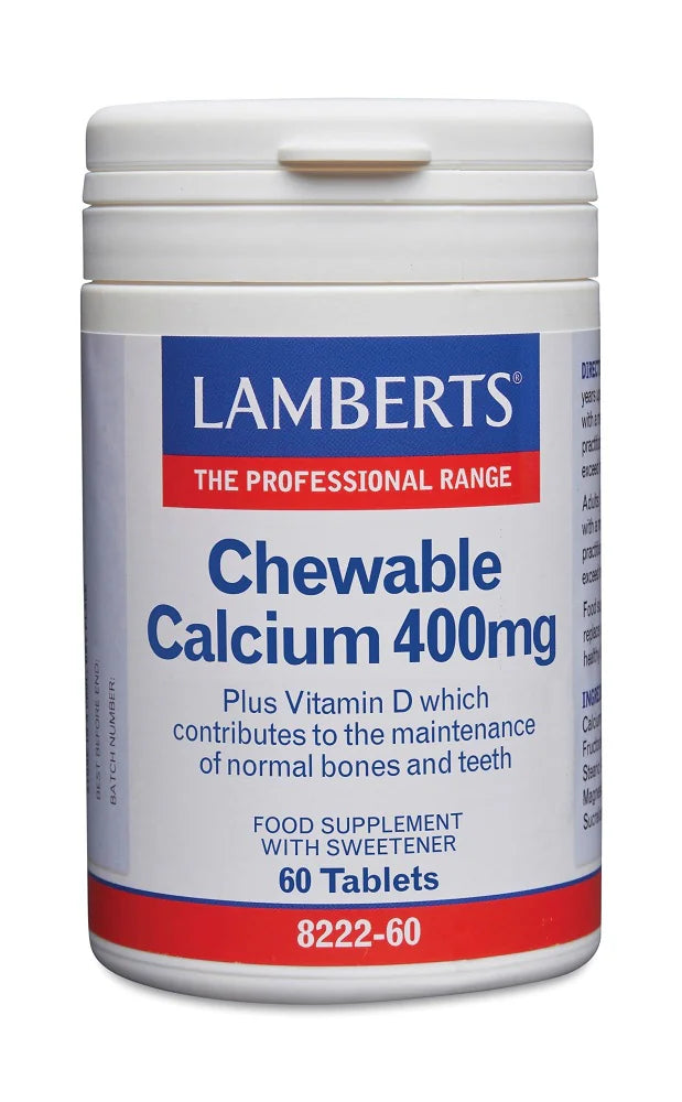 Lamberts Calcium 400mg kauwtabletten + Vit. D en Fos