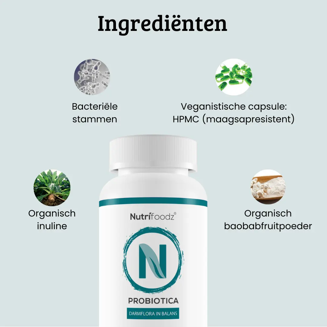 Nutrifoodz Probiotica - Hoogwaardige productfoto 4