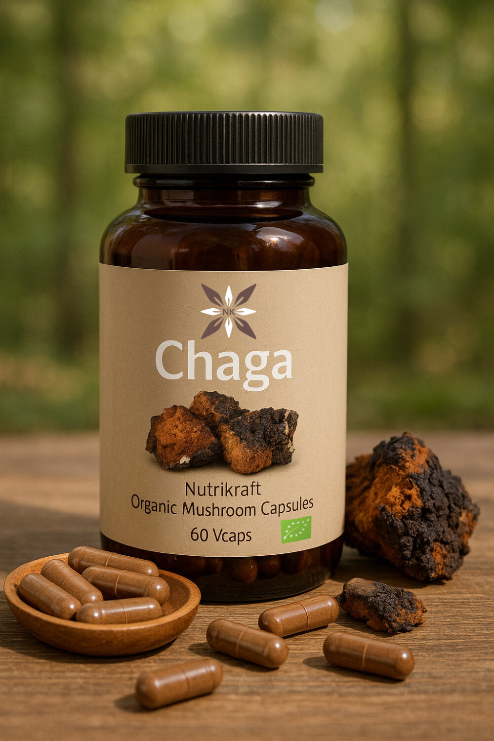 Nutrikraft - Chaga Capsules Bio 450mg 60 Caps
